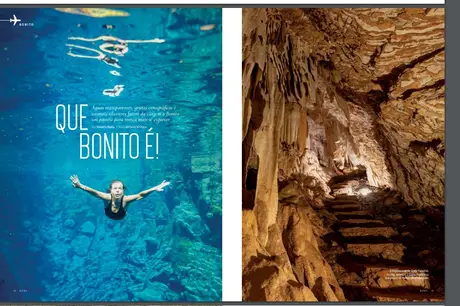 Bonito é destaque na edição de outubro da revista de bordo da Azul
